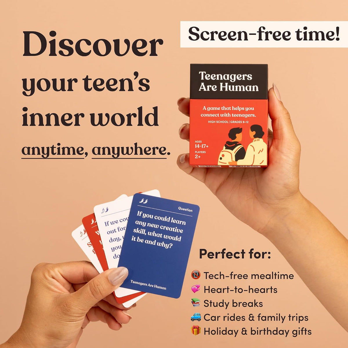 Friends are Human Conversation Cards for Friendship and Bonding, 140 Cards