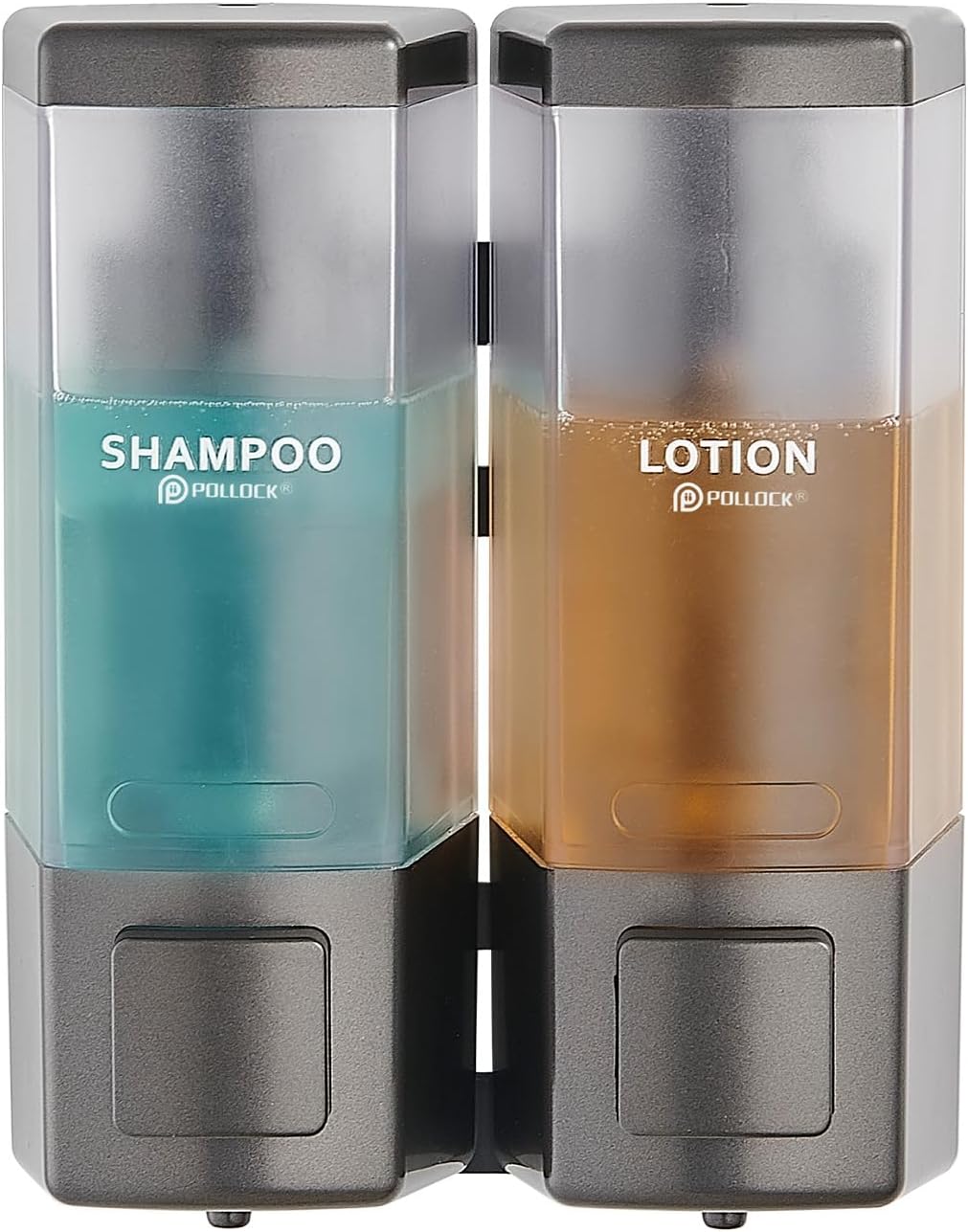 Pollock Shampoo and Conditioner Dispenser,Black 3 Chamber * 500ML | Shower Soap Dispenser Wall Mounted, Body Wash Dispenser No Drill,Refillable Shower Dispenser for Bathroom,Hotel,Public Place
