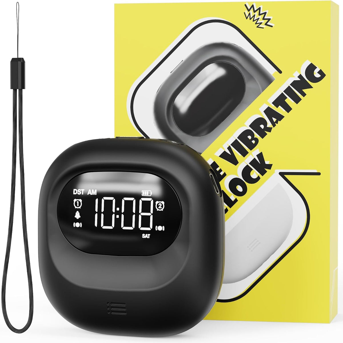 ROCAM Vibrating Alarm Clock Bed Shaker, Rechargeable 3000mAh Battery