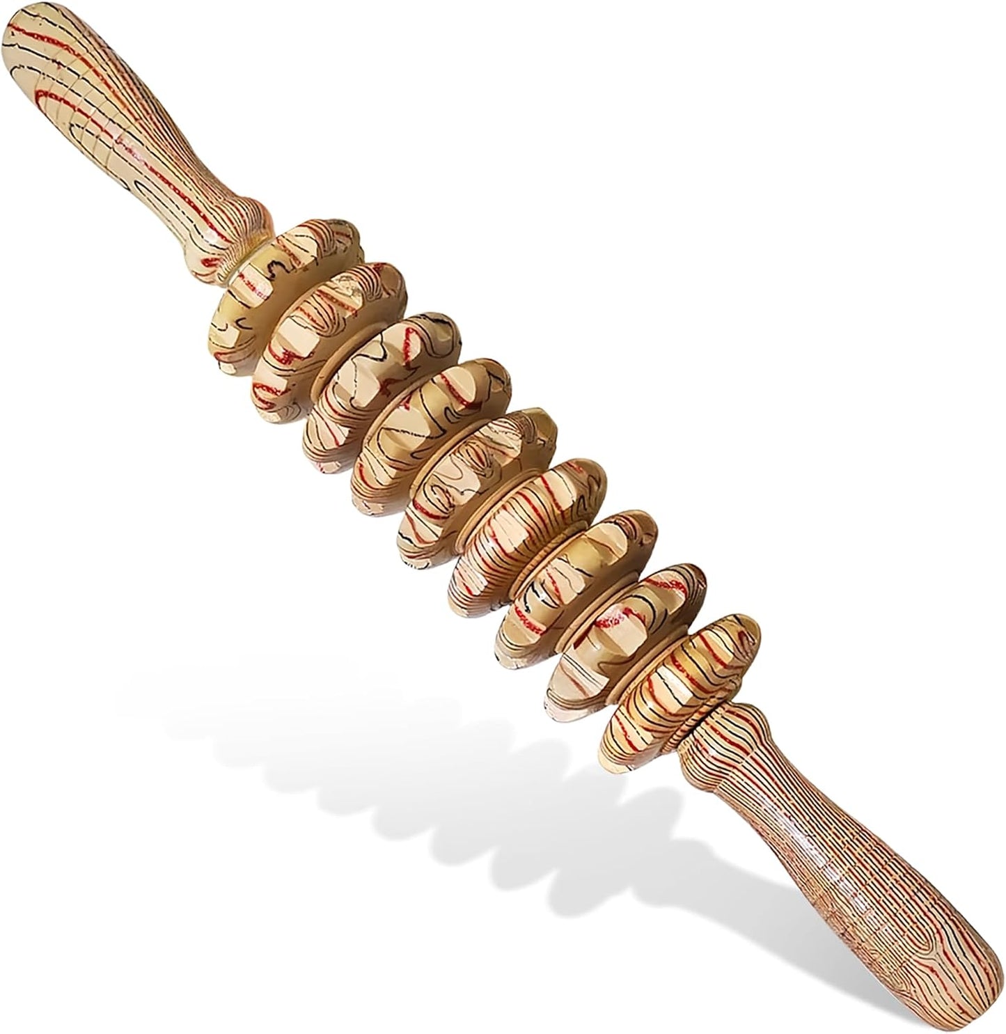 Manual Wood Therapy Massage Stick, Wooden Cellulite Muscle Roller for Legs | Body Sculpting, Lymphatic Drainage Massager, Wooden Massage Tools for Trigger Points Relief, Sore Muscle Recovery