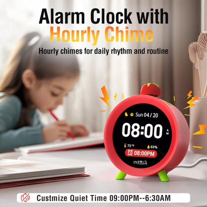 MOMILLA Alarm Clocks for Bedrooms, 2.8" Color Display, 4 Alarms Easy to Set