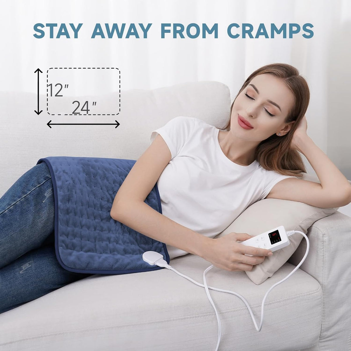 Heating Pad for Back, Neck, and Shoulder Pain Relief, Electric Heat Pad with 6 Heat Levels, Moist Heat Option, Auto Shut-Off, Birthday Christmas Gift for Women Men Mom Dad Grandma, Gift for her