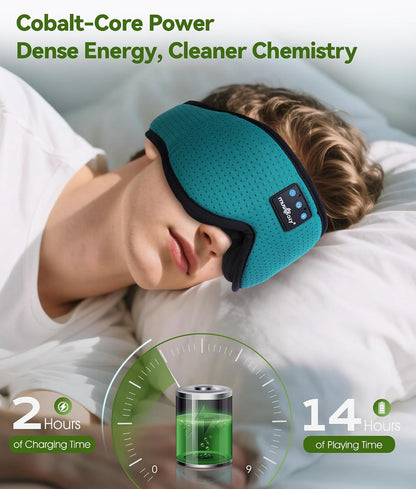 MUSICOZY 3D Sleep Headphones Bluetooth 5.4 Sleep Mask with HD Speakers