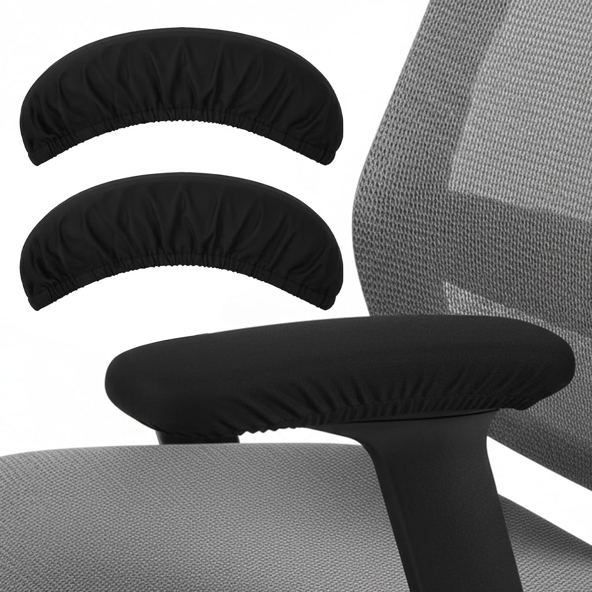 2-Pack Computer Chair Arm Covers,Black Office Chair Arm Rest Cover