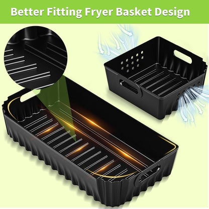Silicone Air Fryer Liners for Ninja SP101 SP151 SP351 Air Fryer Oven 3 PCS | Silicone Oven Liners Air Fryer Accessories for Ninja Digital Air Fry Countertop Oven SP101 SP151 SP351 SP201 SP301