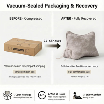 Pat. Pend. Lumbar Support Pillow, Reading Pillow, Moss Green | Back pillow for reading on a couch, sofa, or armchair; triangle cushion with removable, washable cover for lounging