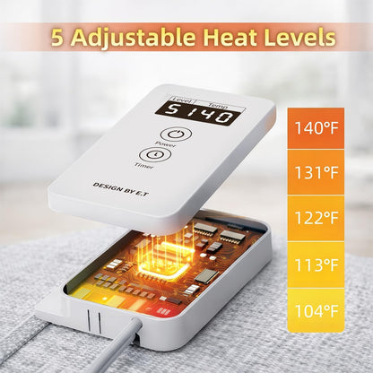 Under Desk Heater, Electric Foot Warmer for Office & Home, Quiet Portable Feet Warmer with Heated Floor Mat, Foot heater with Thermostat and Timer Indoor Use for Foot Leg Grey Cylindrical UEMUSI