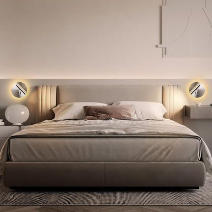 ZEROUNO Hardwired Sconces Wall Mounted Reading Lights with Switch LED Wall Lighting for Bedroom Bedside Lamps (Black)
