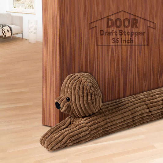 SWISSELITE 36 Inch Under Door Stopper, Decorative Door Noise Blocker | Weighted 3.2 Pounds Animal Air Draft Stopper Soundproof Energy Saver for Door & Window