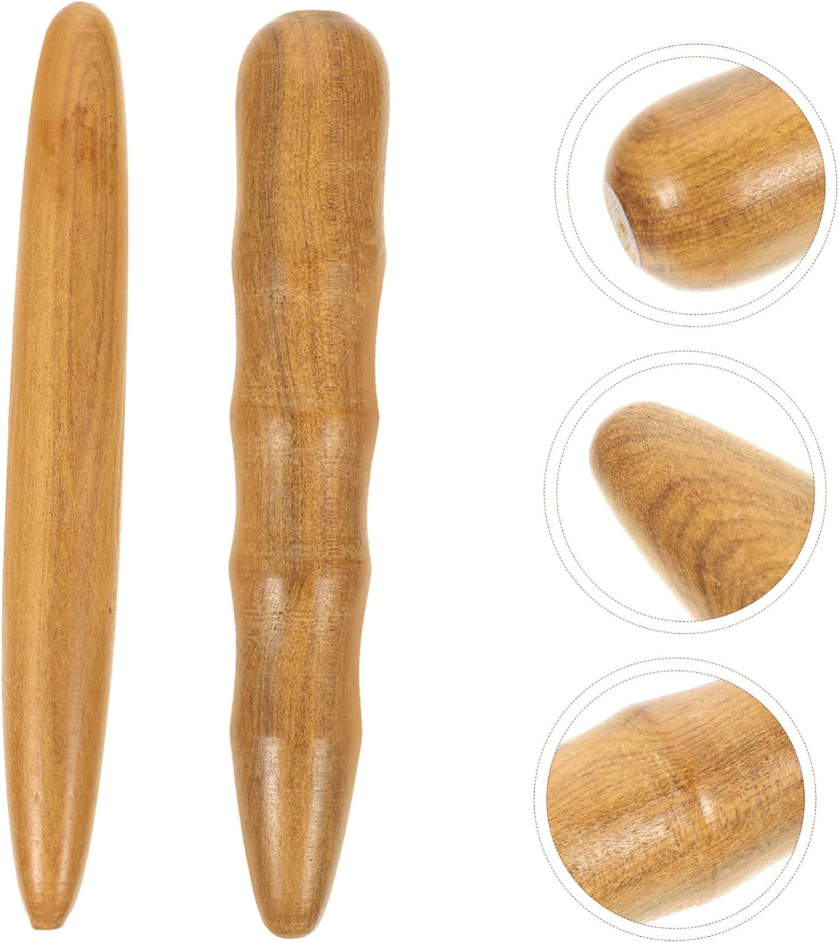 VICASKY 2Pcs Wooden Massage Sticks for Foot and Hand Acupressure Premium Wood Smooth Rounded Surface for Relaxation and Easy to Hold Indoor Outdoor Use