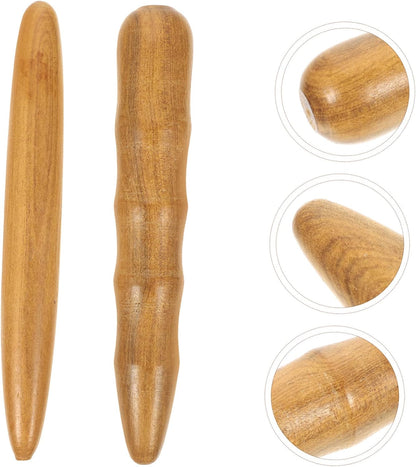 VICASKY 2Pcs Wooden Massage Sticks for Foot and Hand Acupressure Premium Wood Smooth Rounded Surface for Relaxation and Easy to Hold Indoor Outdoor Use