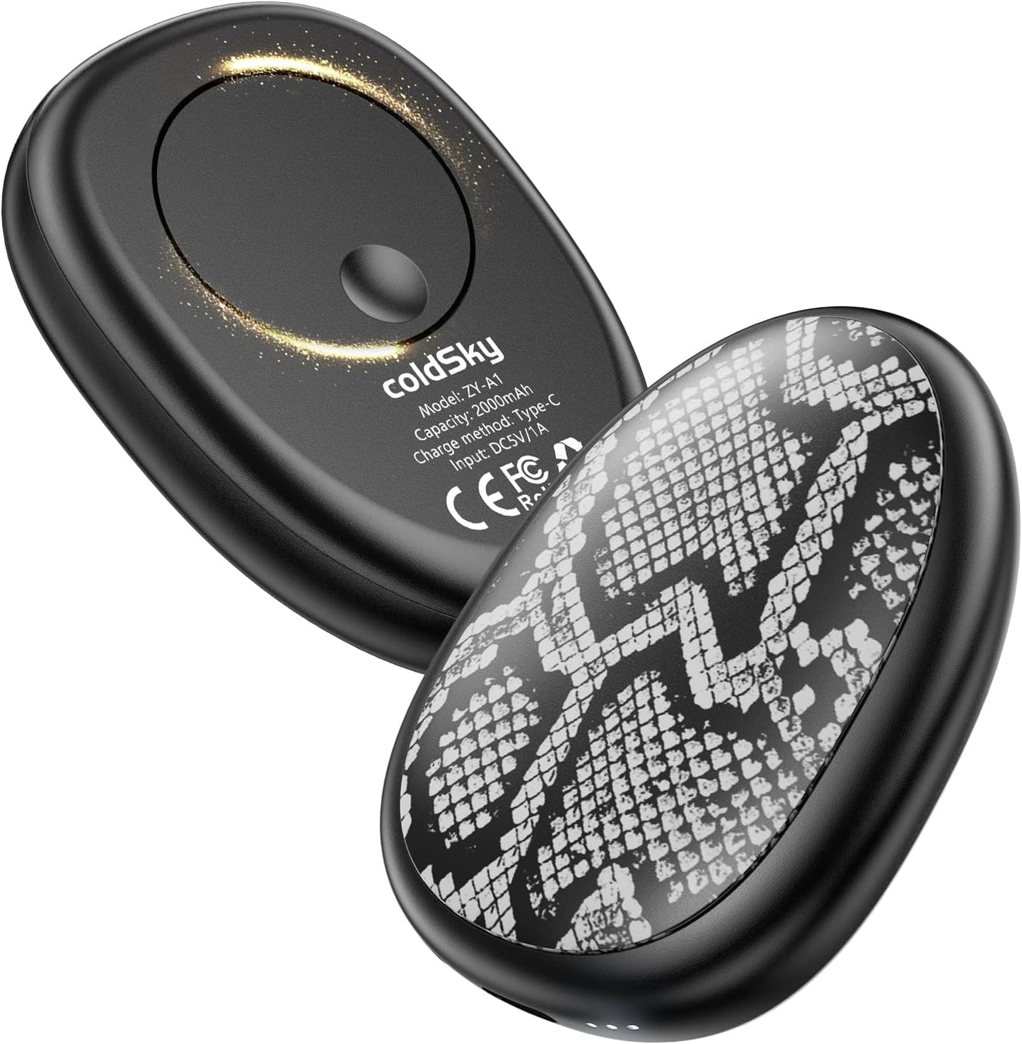 coldSky Rechargeable Hand Warmers 2 Pack, Magnetic 2-in-1 Reusable Electric Hand Warmer, 3 Heat Settings Portable Pocket Hand Heater Gifts for Women Men Christmas, Skiing, Camping, Hunting