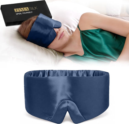 ZIMASILK 22 Momme 100% Mulberry Silk Sleep Mask - Full Silk Filled