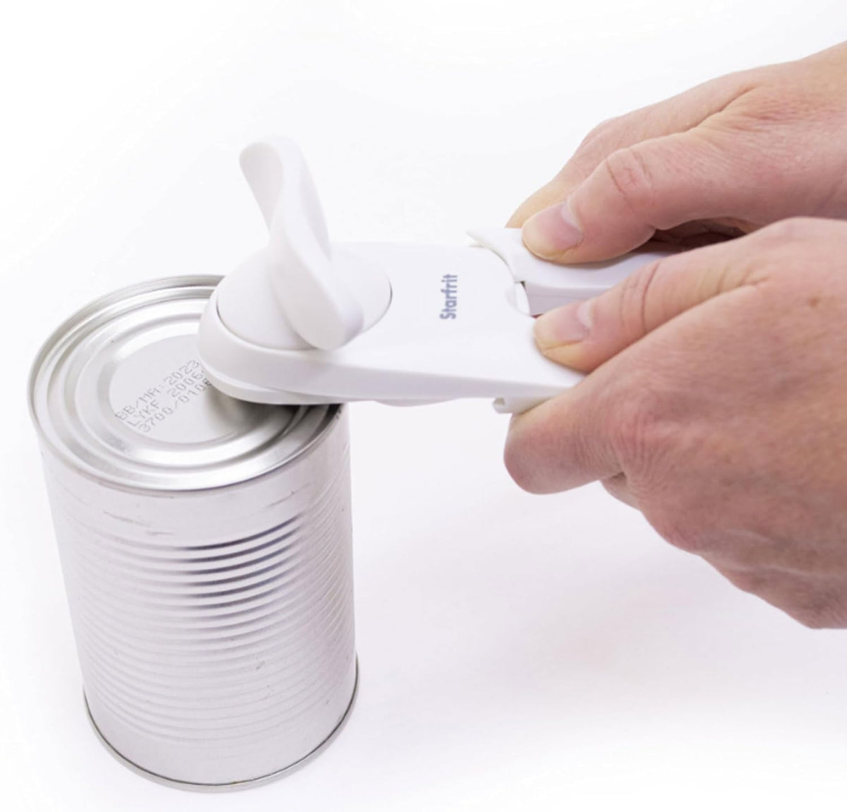 Starfrit Little Beaver Can Opener, Safe, Comfort Grip, White