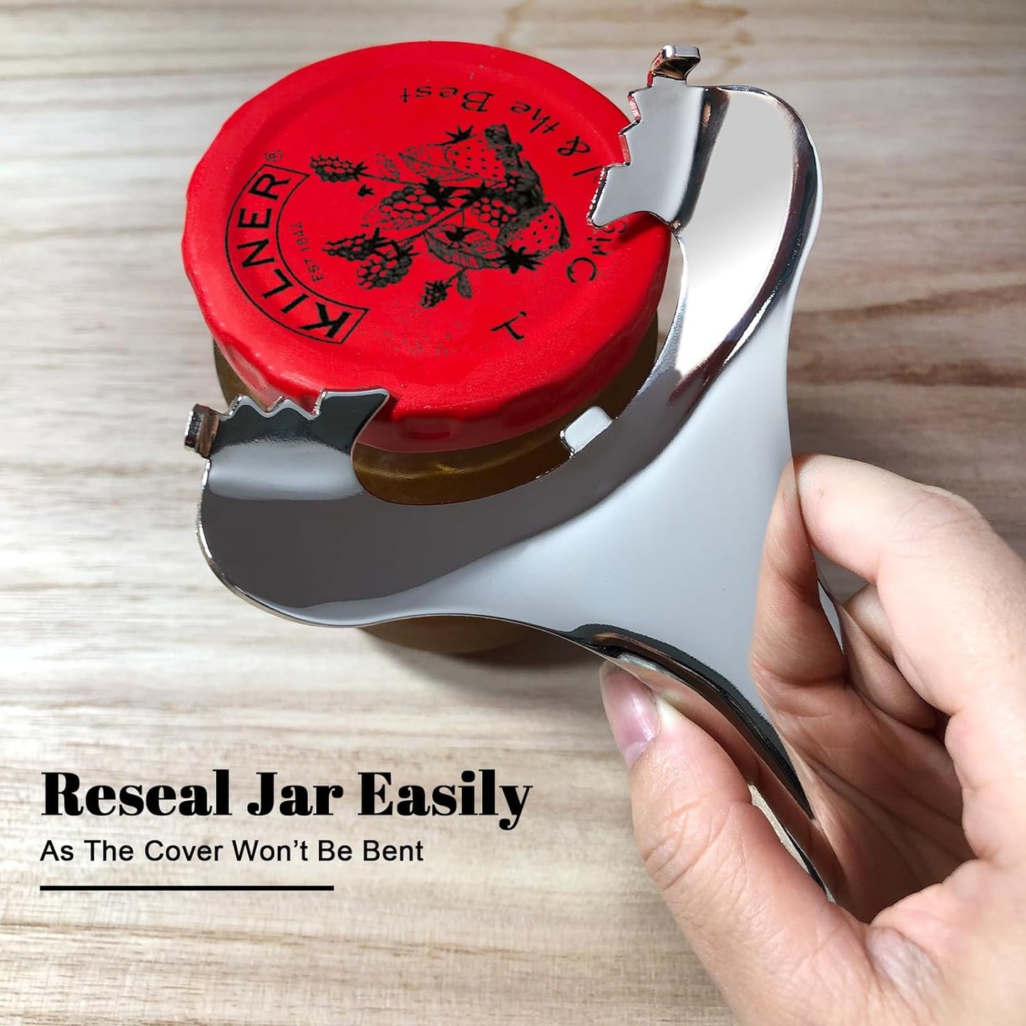 Mason Jar Opener No Lid Dents or Damage Multifunctional Tool | No dented lids,Easy twist removes any jar lid,Built in bottle opener,Comfortable grip,Built to last