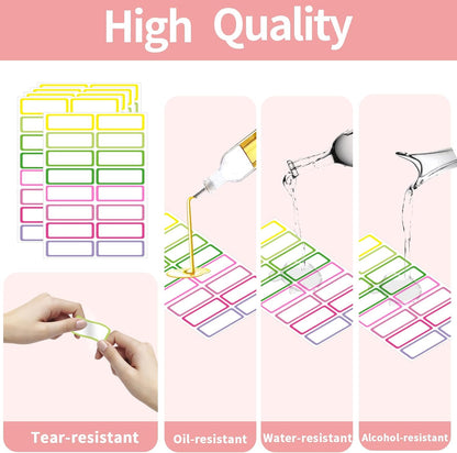 Removable Freezer Labels Stickers, 1 x 3 Inch Blank Removable Freezer Labels Food Storage Stickers, Date Label Waterproof Oil Resistant Easy Clean No Residue- 250 Sheets