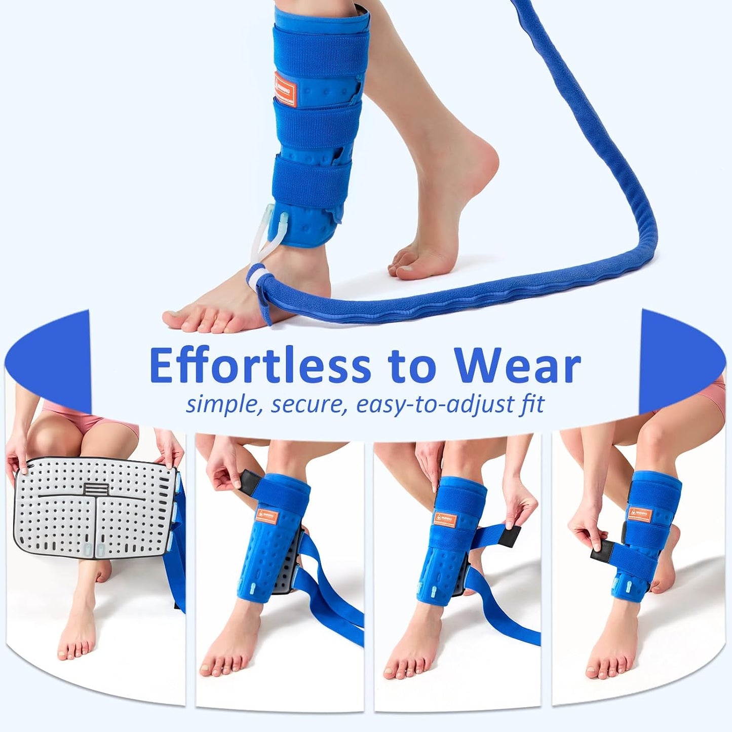 Ankle Foot Ice Pack Wrap for Cold Therapy Machine, Replacement Pad Only for Cryotherapy Unit, Cold Water Therapy for Plantar Fasciitis Relief, Post-Surgery & Injury Recovery - Universal Connector