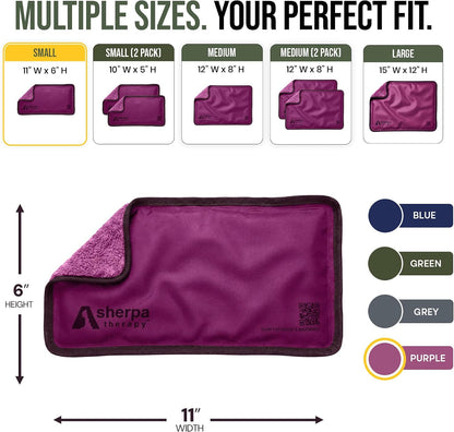 Medium Flexible Gel Ice Packs Reusable - Hot and Cold Soft Ice Packs for Injuries Reusable for Ankle, Arm, Foot, Leg, Back Pain Relief - 8" x 12" - Purple