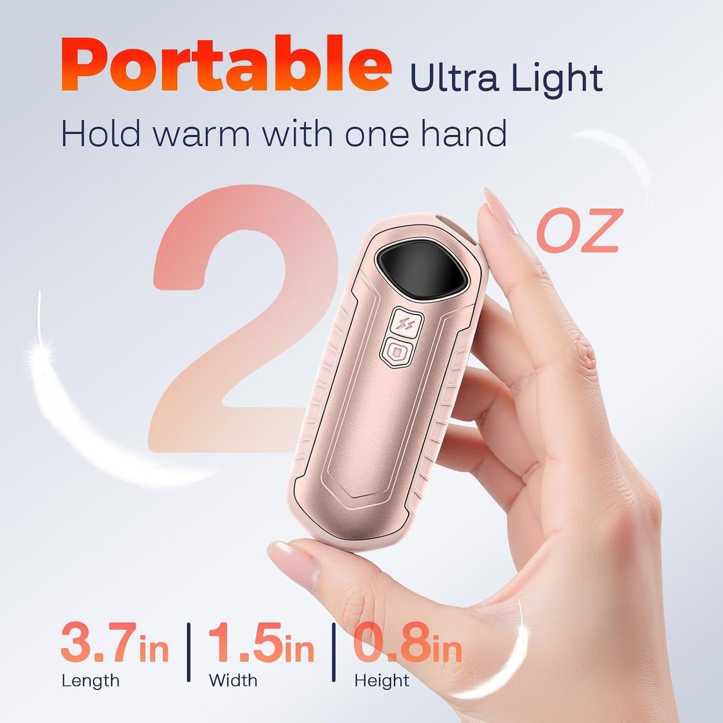 Hand Warmers Rechargeable 2 Pack, Electric Hand Warmer, 2-Second to 131°F with 5 Heat Levels, USB-C Portable Pocket Heater Handwarmers, UL Certified for Camping, Hunting, Gifts for Women Men
