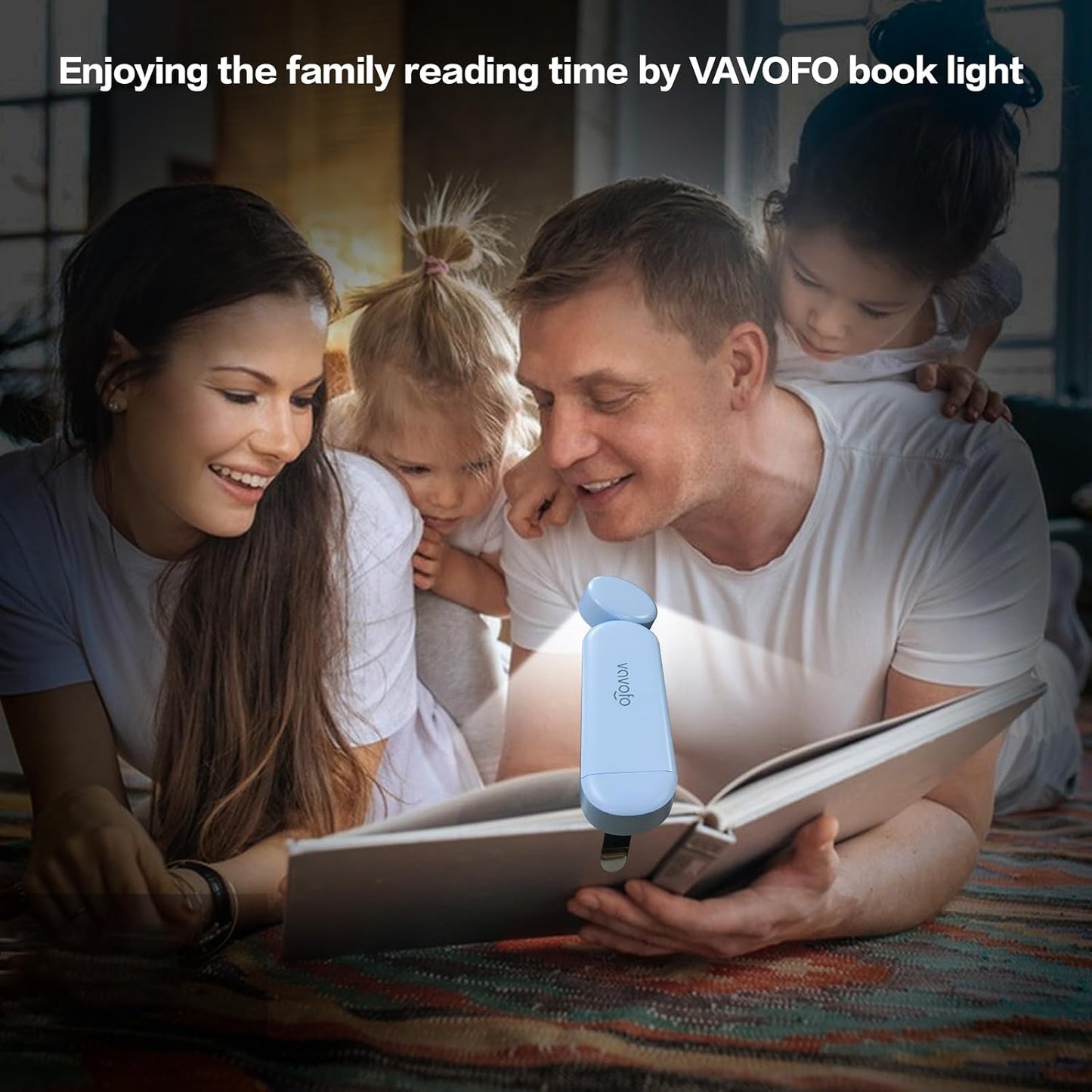 VAVOFO USB Rechargeable Bookmark Reading Light, Blue Light Blocking Amber LEDs for Bedtime Reading - Clip On, 9 Lighting Modes