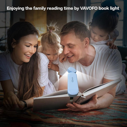 VAVOFO USB Rechargeable Bookmark Reading Light, Blue Light Blocking Amber LEDs for Bedtime Reading - Clip On, 9 Lighting Modes