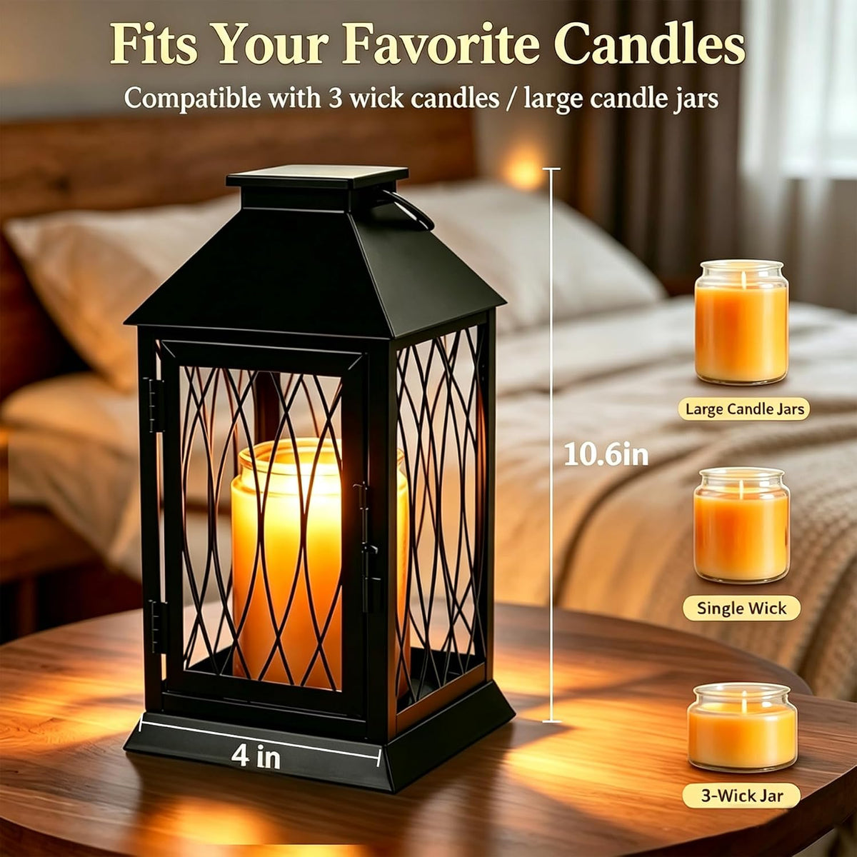 Candle Warmer Lamp with Timer, Farmhouse Rustic Lantern