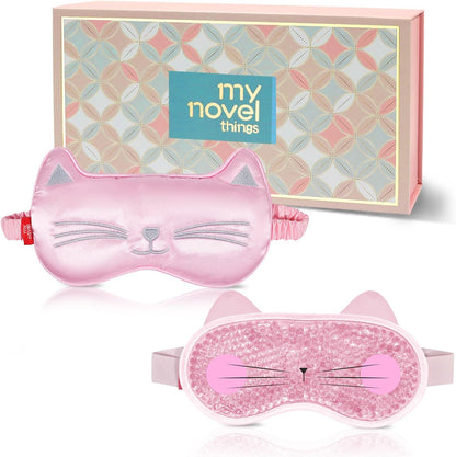 my novel things Cooling Eye Mask and Plush Sleep Mask for Woman 2PCS