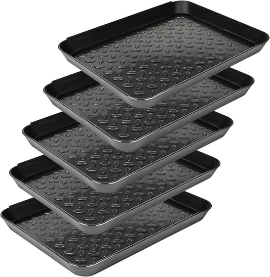 5Pcs Shoe Tray 14 x 11 Inch Waterproof Mat Wet Plastic Small Boot Tray, Multi-Purpose Garden Tool for Entryway Indoor
