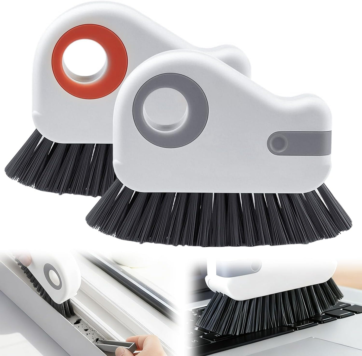 Window Track Cleaner, Groove Cleaning Tool,2 in 1 Crevice Clean Brush