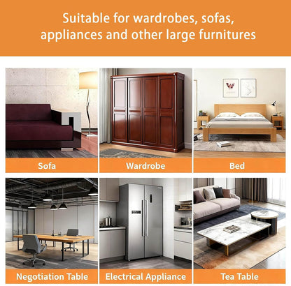 8 Pieces Furniture Sliders, 9 1/2" Sliders for Carpet Hardwood Floors Large Heavy Furniture, Reusable Heavy-Duty Gliders Movers Plastic Moving Pads Protectors (8 PCS 9 1/2" Beige)