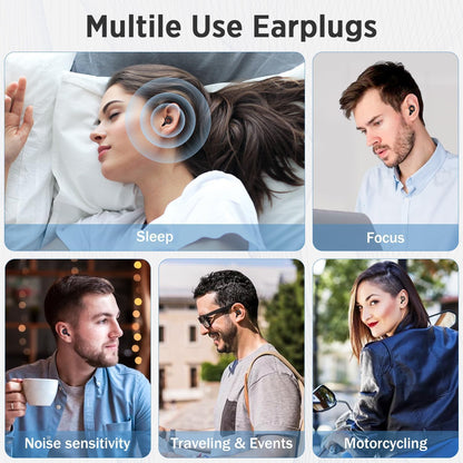 Ear Plugs for Sleep – Super Soft, Reusable Hearing Protection in Flexible Silicone for Noise Reduction & Flights - 8 Ear Tips in XS/S/M/L -Black.Hearing Protection Ear Plugs Noise Cancelling 30dB