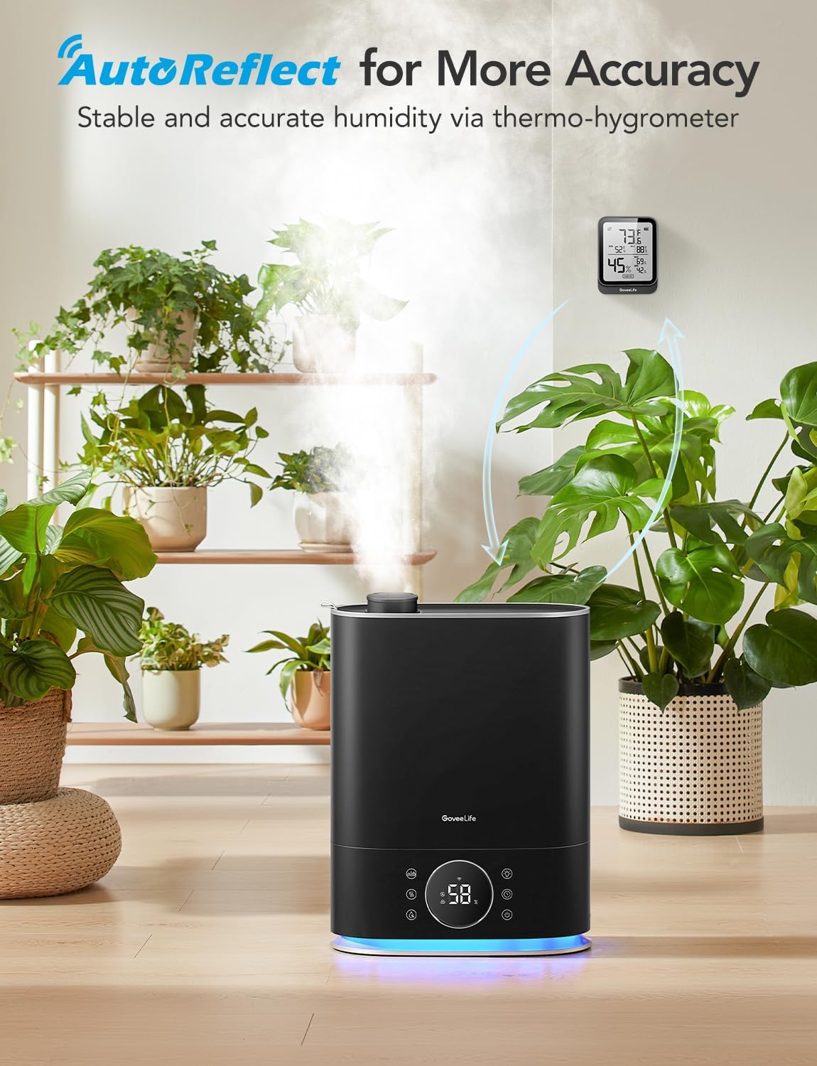 GoveeLife 7L Smart Humidifier for Bedroom, Warm & Cool Mist for Large Room