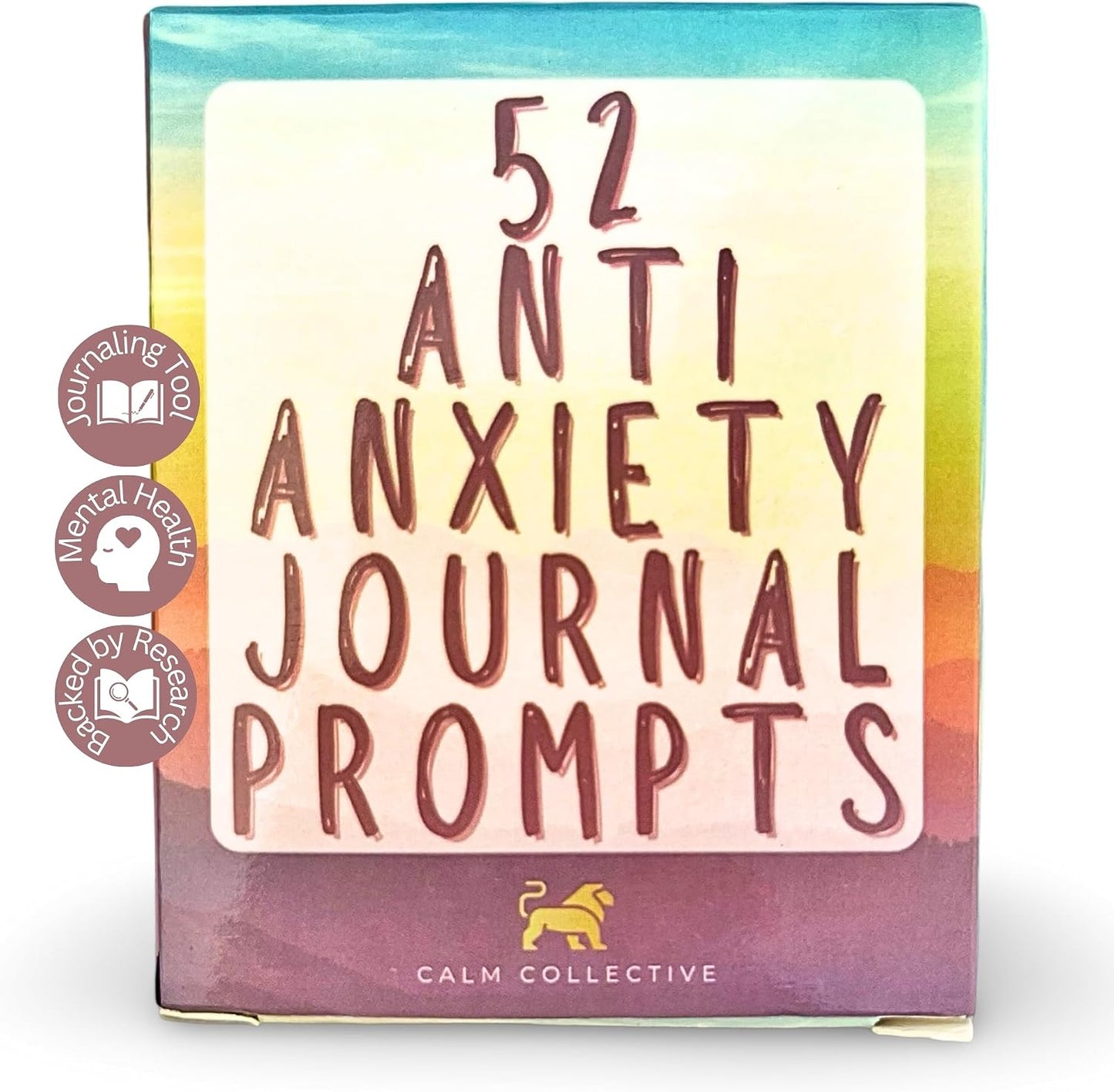 Calm Collective Cat Breathing Trainer Light & 52 CBT Journal Cards for Emotional Management and Daily Focus