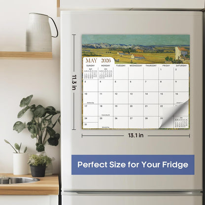 2026-2027 Magnetic Calendar for Refrigerator, Apr 2026-Dec 2027 | 21-Month Fridge Calendar 2026-2027 for Home Planning, Scheduling and Easy Organization, Greenery