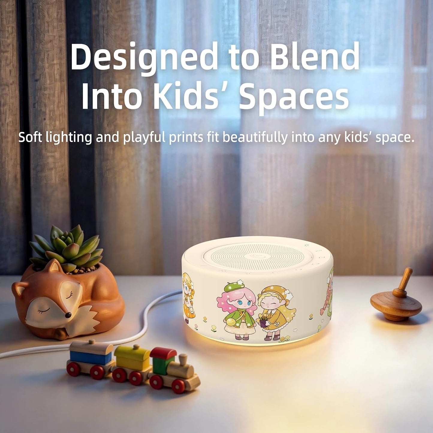 Kipcush White Noise Machine for Baby & Adults, 30 Soothing Sounds, Sleep Sound Machine with 8 Color Night Light, Memory Function, White Noise for Sleeping, Nursery, Office, Travel & Relaxation