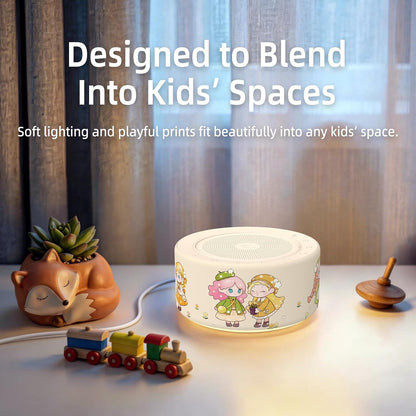 Kipcush White Noise Machine for Baby & Adults, 30 Soothing Sounds, Sleep Sound Machine with 8 Color Night Light, Memory Function, White Noise for Sleeping, Nursery, Office, Travel & Relaxation