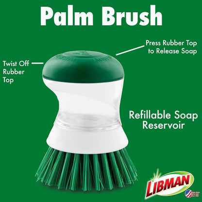 Libman Scrub Brush Kit | Cleaning Brush | Tile & Grout Brush | Small Scrub Brush | Power Scrub Brush | Carpet Brush | Bathroom Scrubber | Boot Scrubber | 3 Different Brushes Included