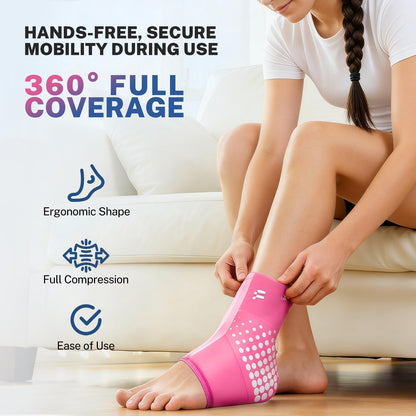 Ankle Ice Pack Wrap, Long-Lasting Cold Compression for Ankle Recovery | Thickened Gel, Stays Cold Longer, Soft After Freezing, Full Wrap Cooling, Reusable Cold & Hot Therapy, Easy to Slip On
