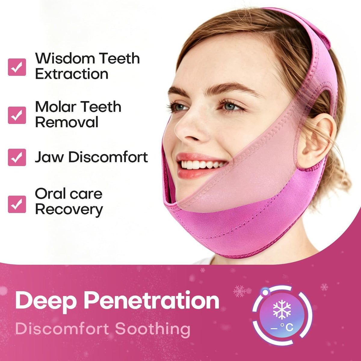 ZNÖCUETÖD 4 Packs Small Gel Ice Packs for Injuries Reusable Compatible with Wisdom Teeth Ice Pack Head Jaw Face Wrap Oral Dental Surgery Recovery