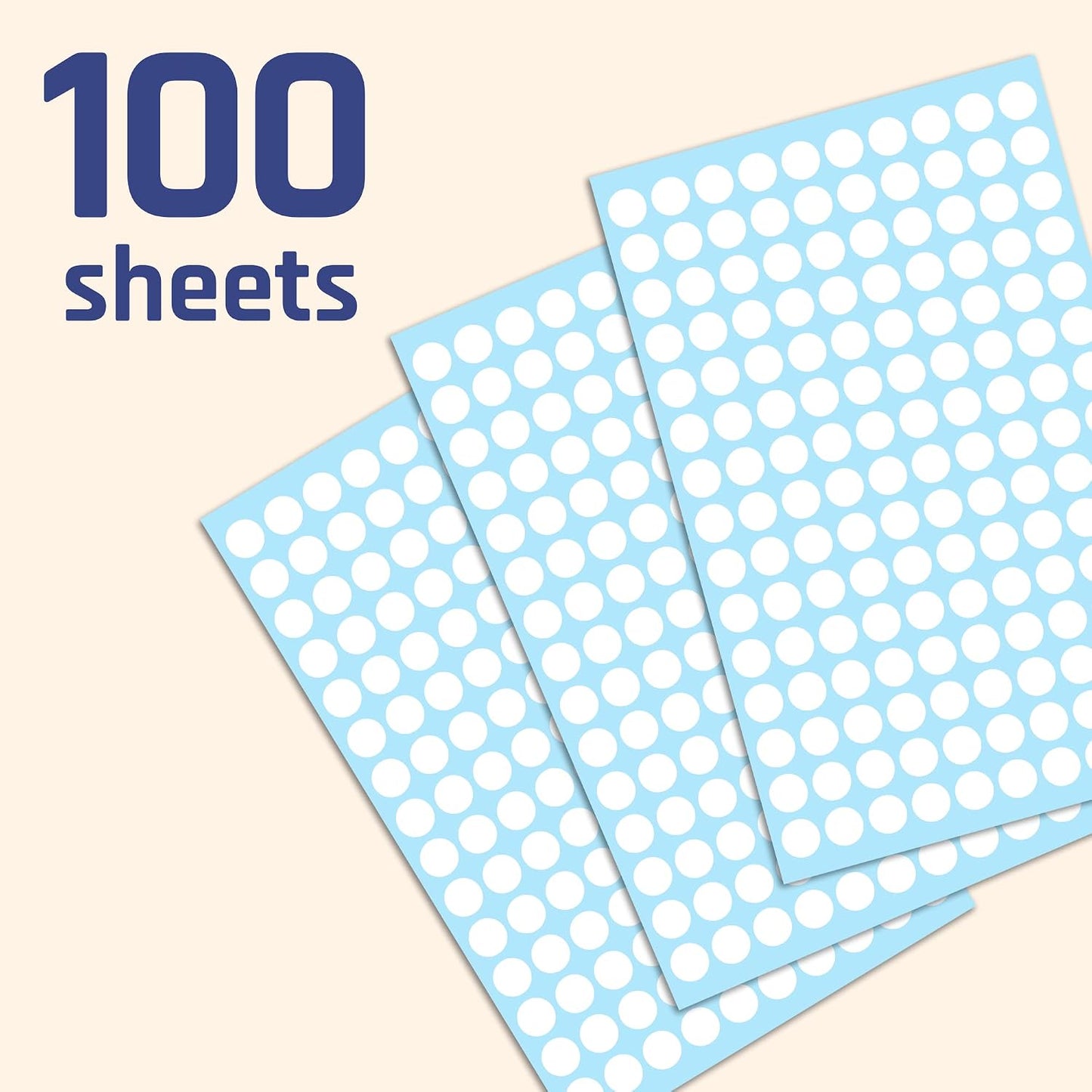 3000 Pieces, Small Colored Dot Round Stickers Labels - 10 Colors, 0.375"