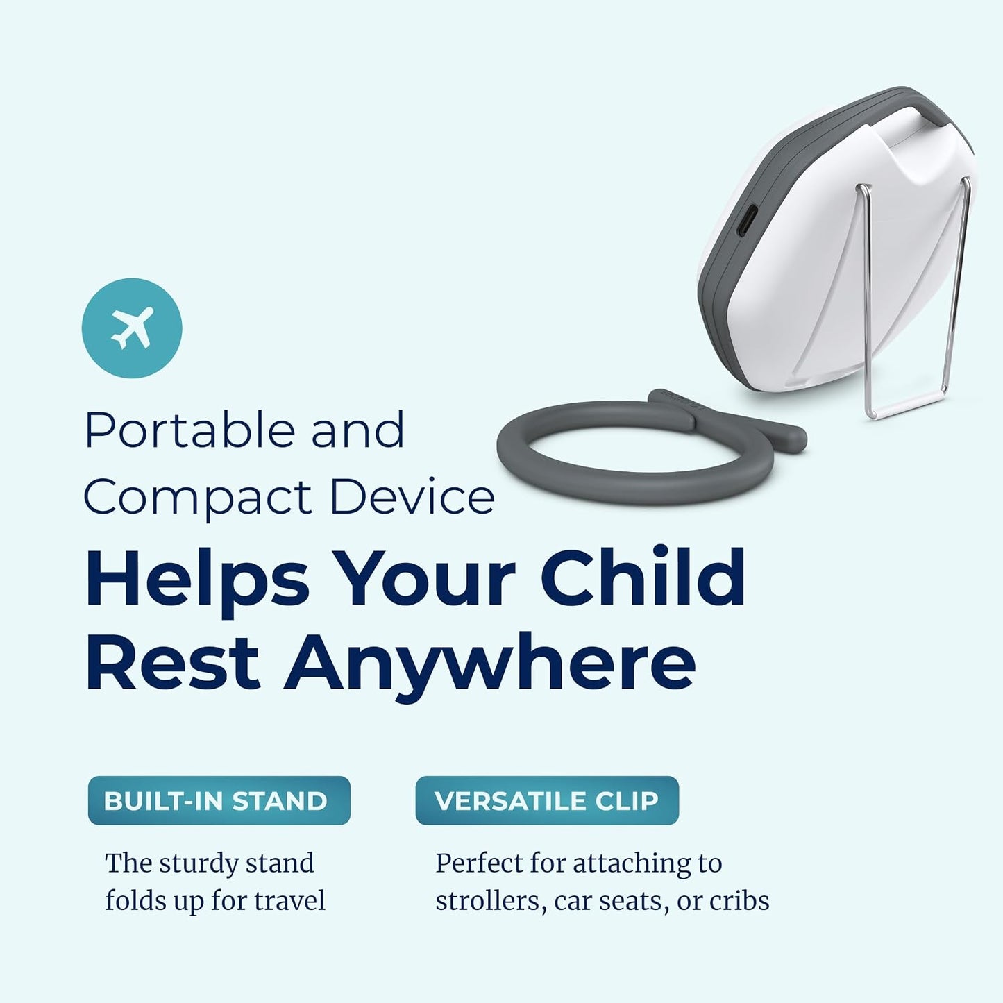 Adaptive Sound Technologies LectroFan Alpha - White Noise Machine to Support Restful Sleep - Blocks Ambient Sound - Built-in Lullabies - Convenient Clip Attachment - Portable Relaxation Support