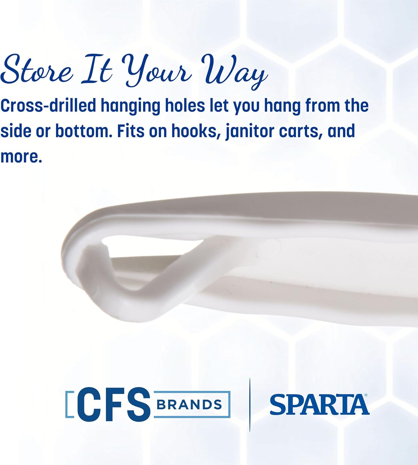 SPARTA Grout Brush with Stiff Nylon Bristles, 8 Inch, White | Flo-Pac, Stiff Crimped Nylon Bristles, 2.75-Inch Brush Section, Narrow Crevices, BPA Free
