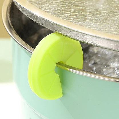 Silicone Pan Lid Lifter Heat Resistant Spill Proof Silicone Tool | Pot Lid Overflow Stopper for Soup Cooking Stewing Simmering