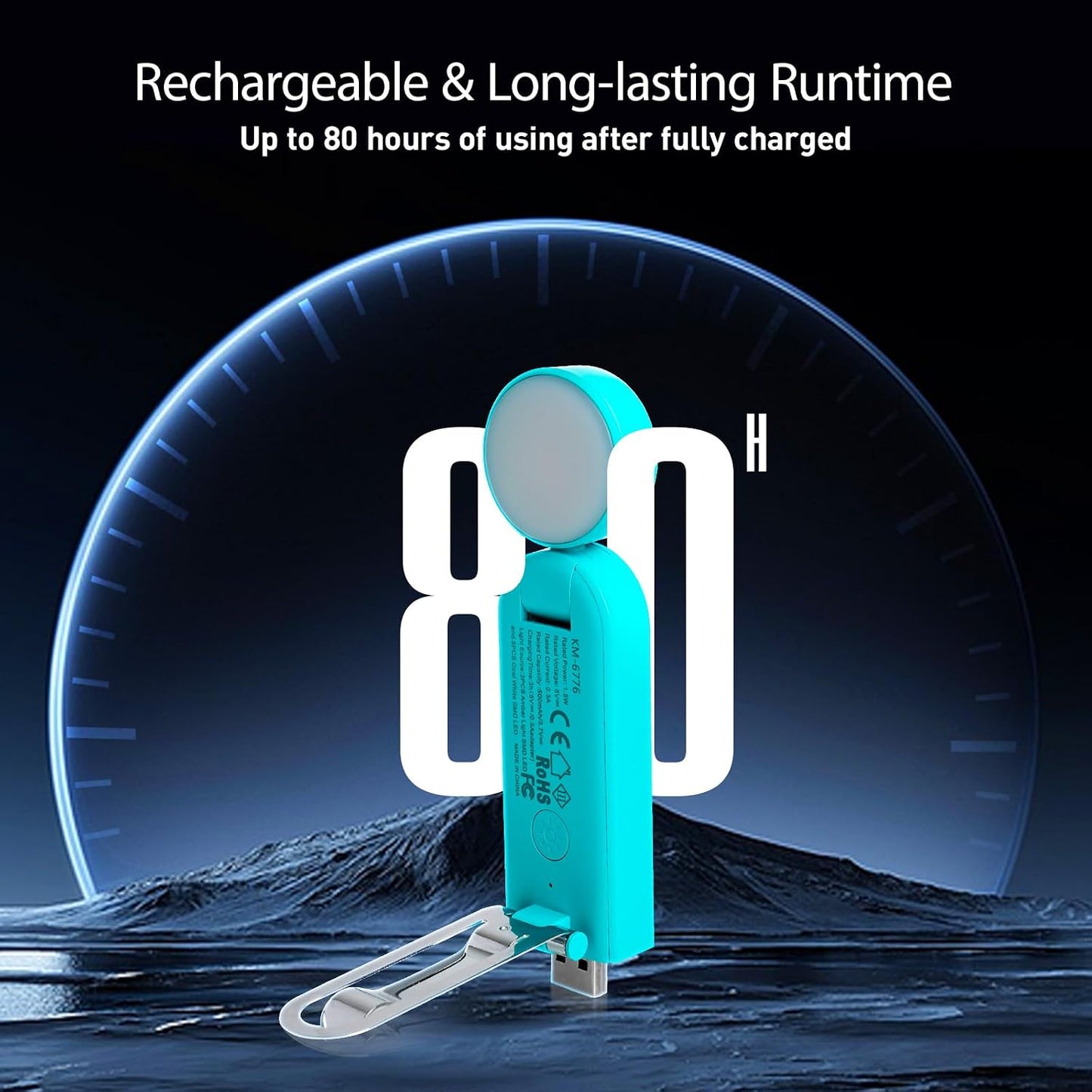 VAVOFO USB Rechargeable Bookmark Reading Light, Blue Light Blocking Amber LEDs for Bedtime Reading - Clip On, 9 Lighting Modes