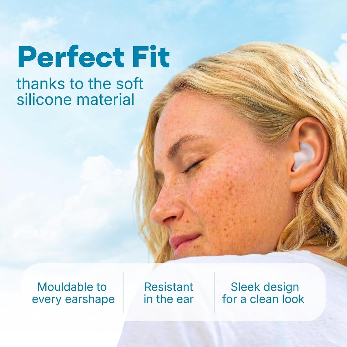 Medi Grade Silicone Ear Plugs for Sleeping, 6 Pairs, 27dB Noise Reduction
