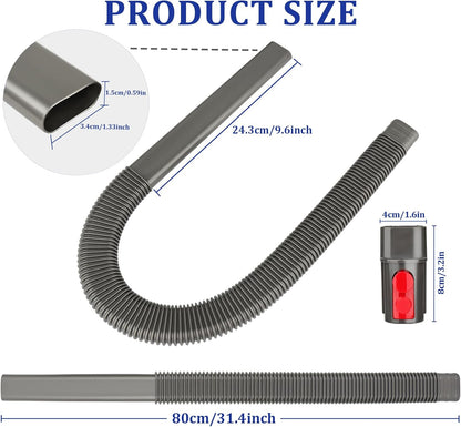 Dryer Vent Lint Vacuum Atttachments and Crevice Tool for Dyson | Gen 5 V15 V15s V12 V11 V10 V9 V8 V7 Detect Outsize Slim Absolute Cyclone Vacuum Dryer Lint Flexible Remove Tool Cleaner Kit