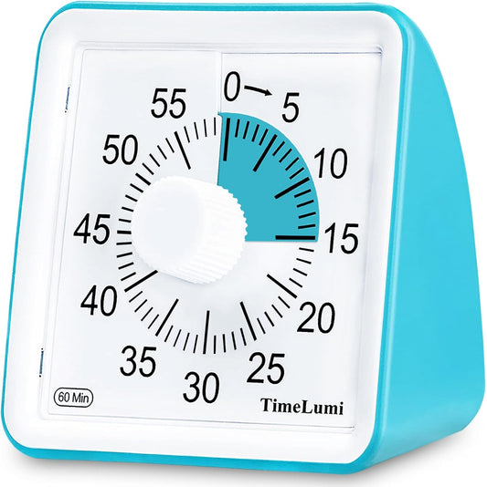 60-Minute Visual Timer for Kids, Time Management Tool Study Classroom Timer, Home Edition Silent Countdown Timer for Toddler, Teachers and Adults (Green)