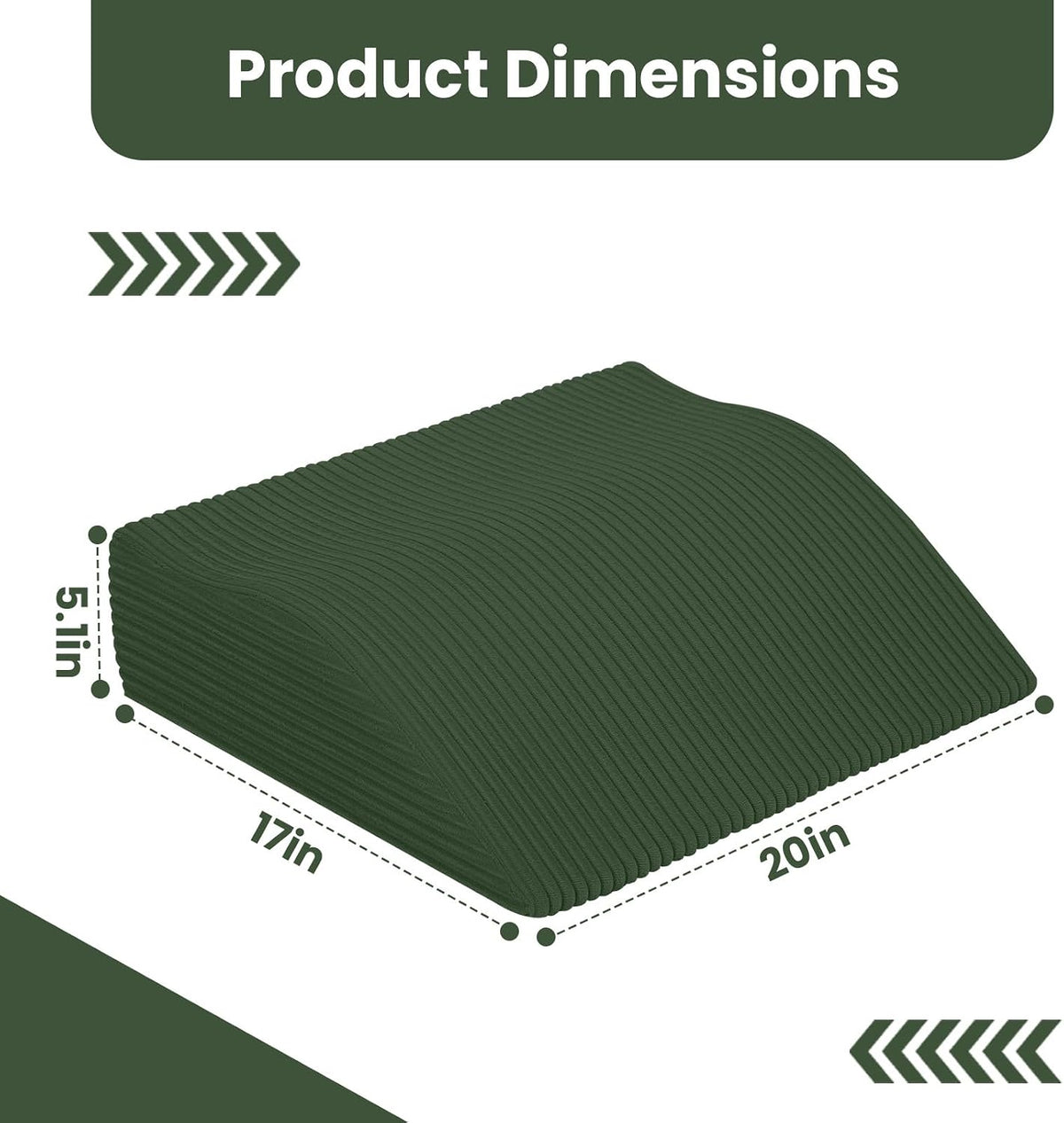 idee-home Recliner Leg Rest Cushion, Recliner Footrest Extender Pillow