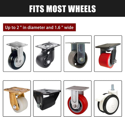 Furniture Stoppers & Bed Stoppers - Wheel Caster Cups fit All Wheels of Furniture - Silicone Non-Slip Pads for Sofa Bed Chairs to Prevents Scratches (8 Pack)