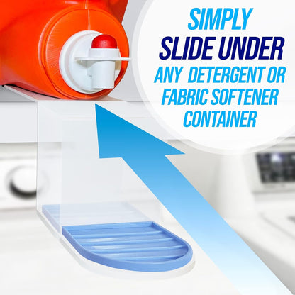 Simplation [2 Pack] Laundry Detergent Cup Holder, Detergent Drip Catcher | (Upgraded Drip Tray) No More Mess or Leaks, Laundry Detergent Cup Holder, Drip Catcher